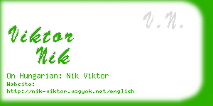 viktor nik business card